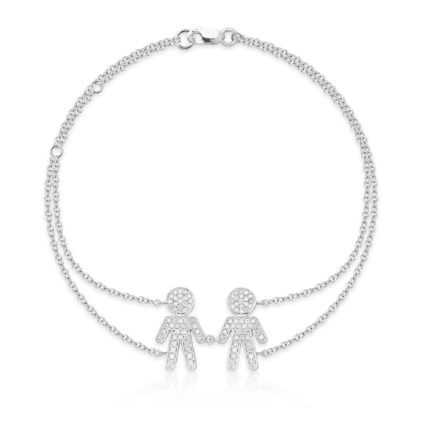 Bratara din aur alb cu diamante de 0.33ct