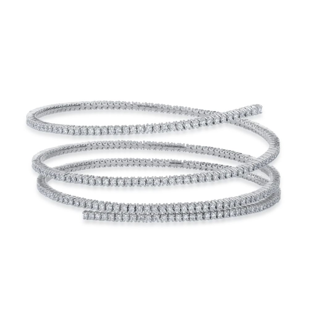 Bratara din aur alb cu diamante de 3.28ct