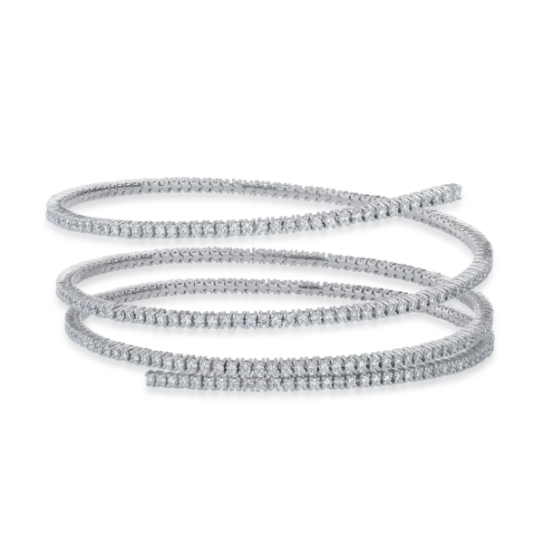 Bratara din aur alb cu diamante de 3.28ct