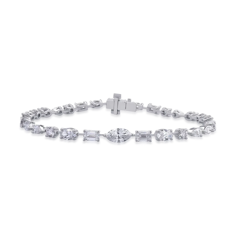 Bratara din aur alb cu diamante de 5.35ct