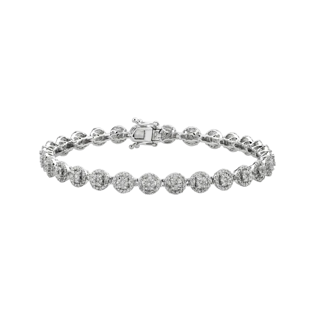 Bratara din aur alb cu diamante de 5ct