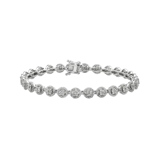 Bratara din aur alb cu diamante de 5ct