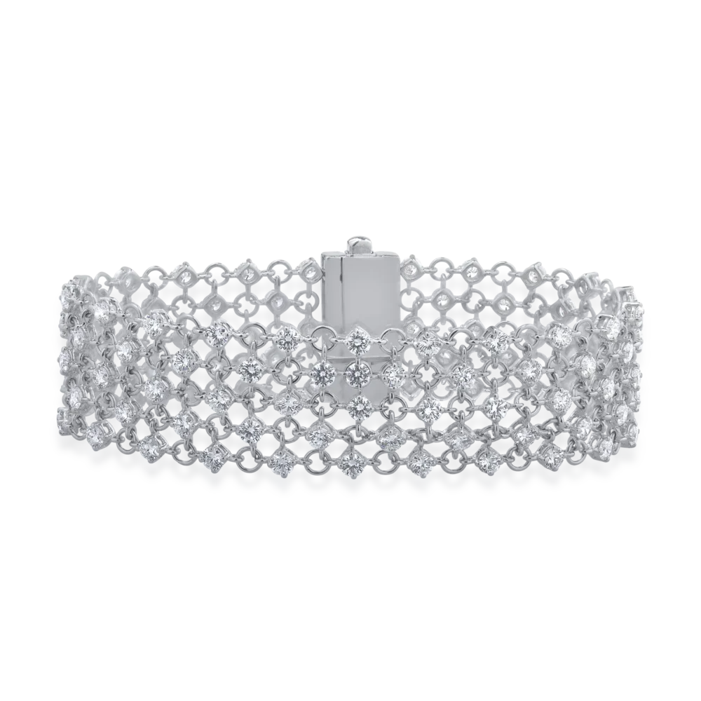 Bratara din aur alb cu diamante de 9.35ct