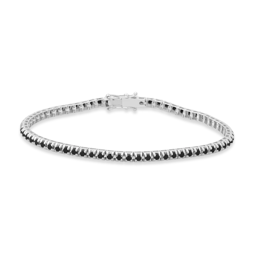 Bratara din aur alb cu diamante negre de 2.3ct