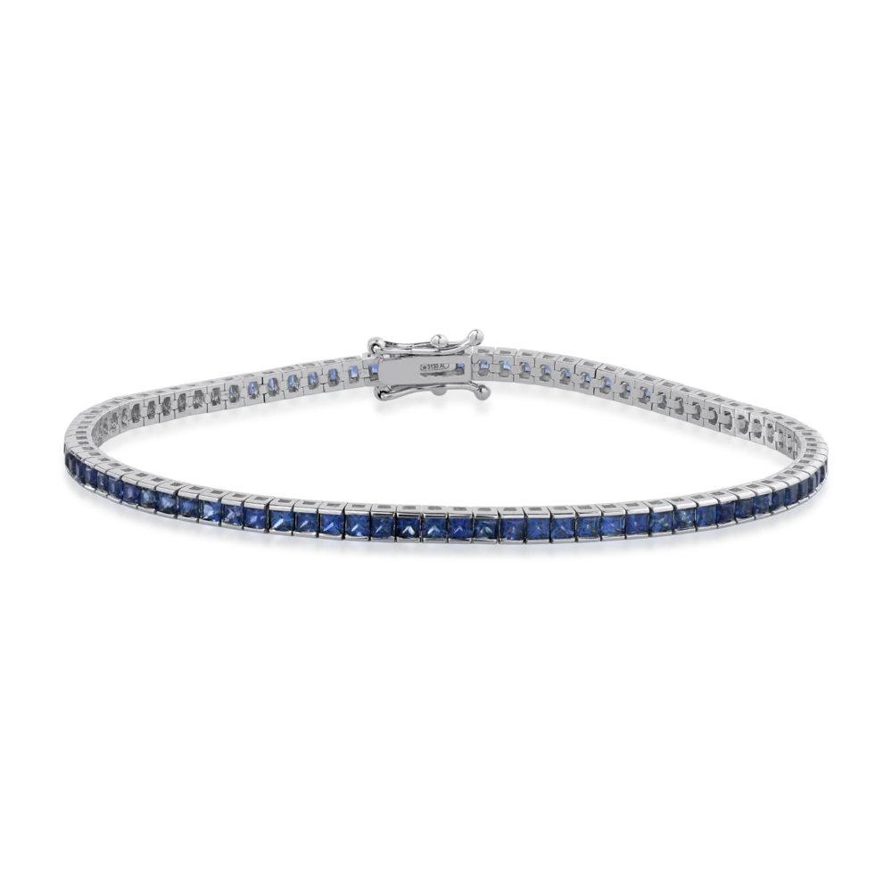 Bratara din aur alb cu safire de 4.2ct
