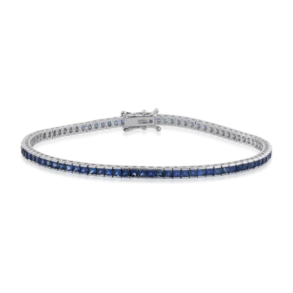 Bratara din aur alb cu safire de 4.2ct