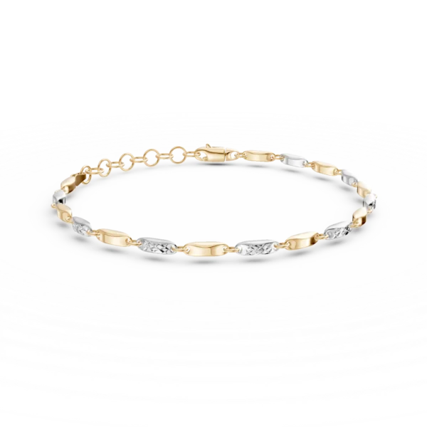 Bratara din aur alb-galben