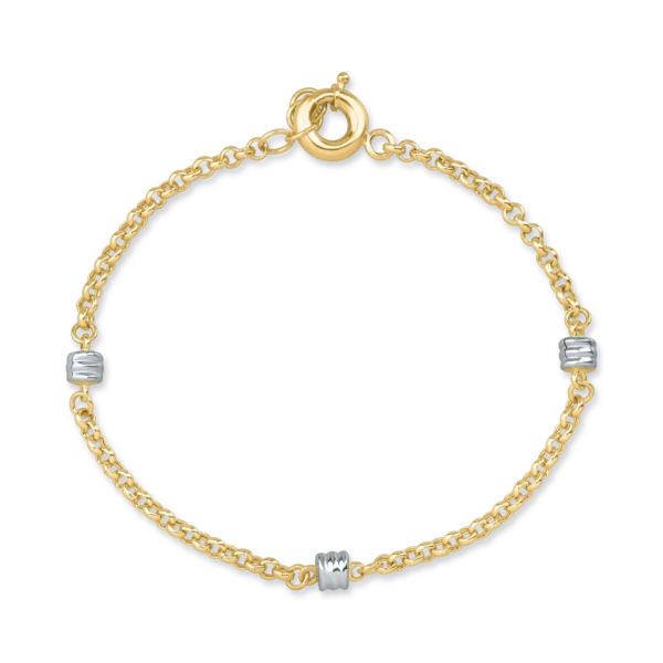 Bratara din aur alb-galben