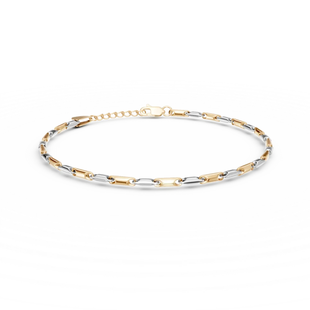 Bratara din aur alb-galben