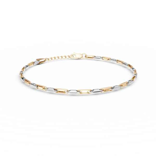 Bratara din aur alb-galben