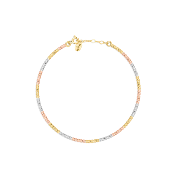 Bratara din aur alb-roz-galben