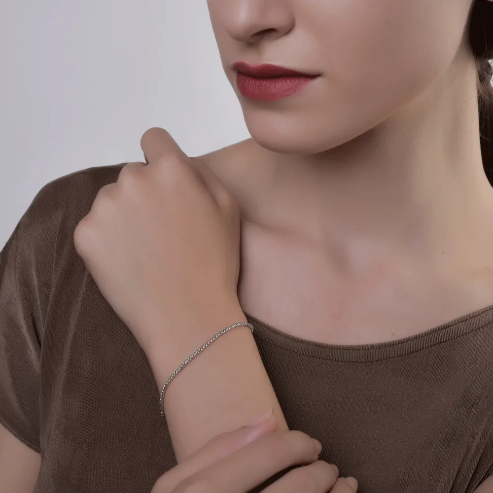 Bratara din aur alb - imagine 2