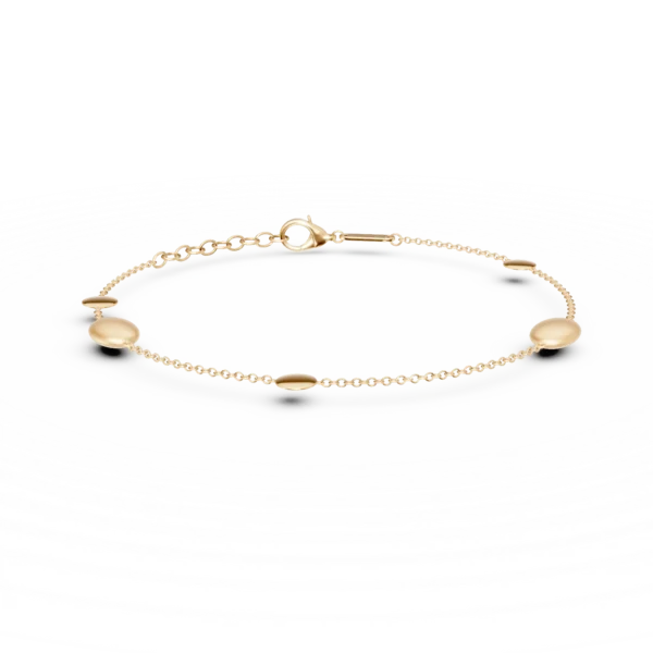 Bratara din aur galben cu bilute