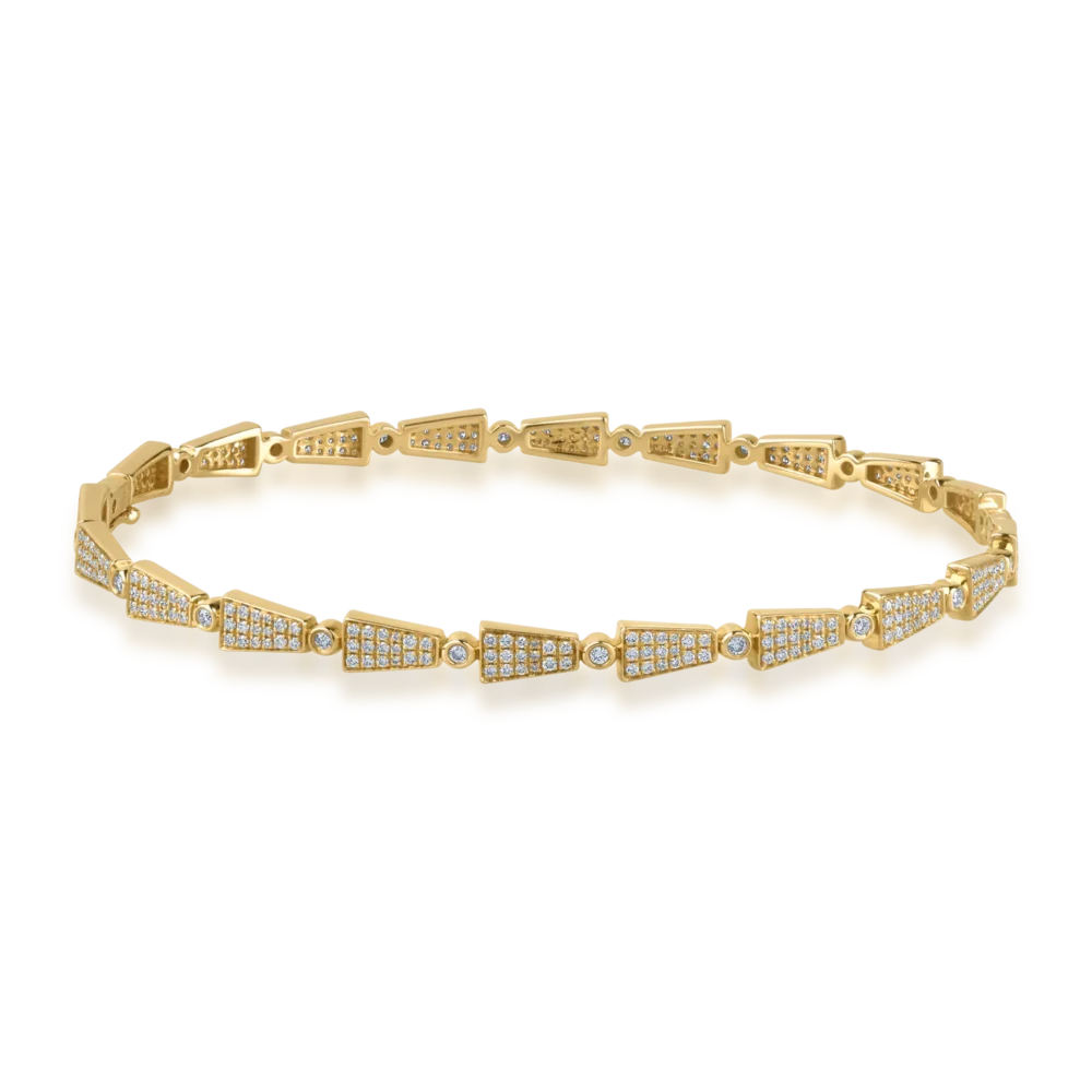 Bratara din aur galben cu diamante de 1.1ct