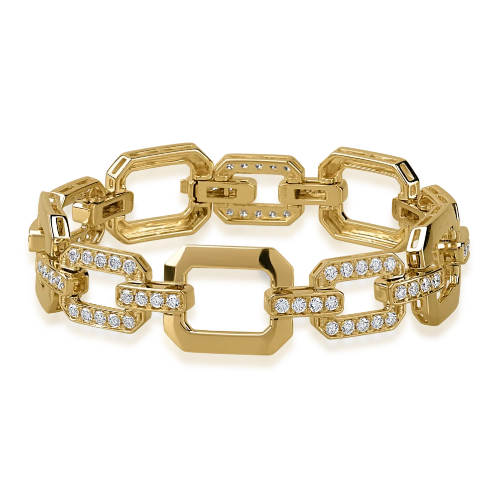 Bratara din aur galben cu diamante de 2.69ct