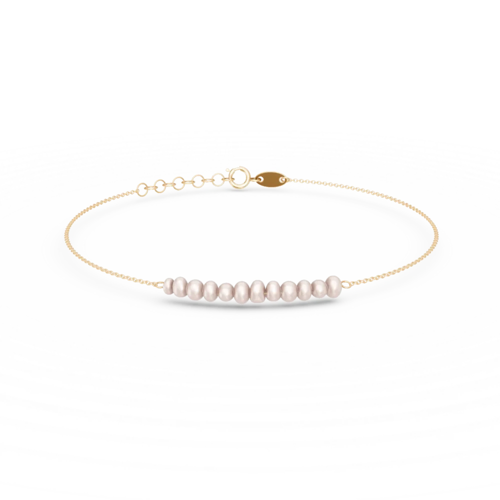 Bratara din aur galben cu perle naturale
