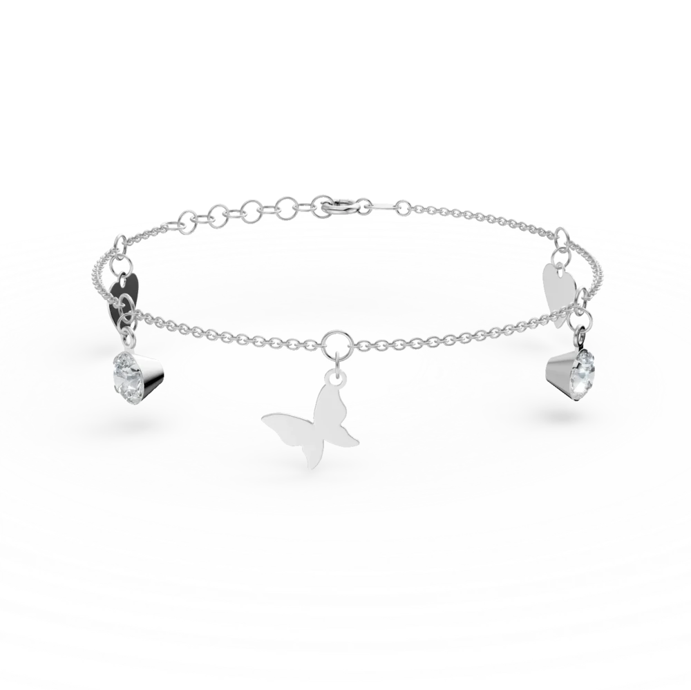 Bratara din aur galben cu zirconii