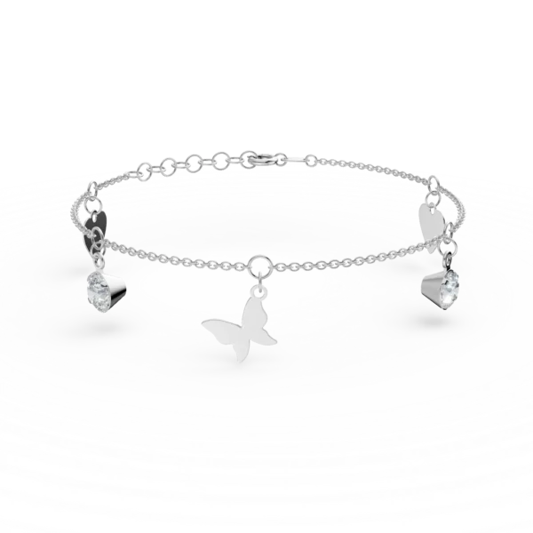 Bratara din aur galben cu zirconii