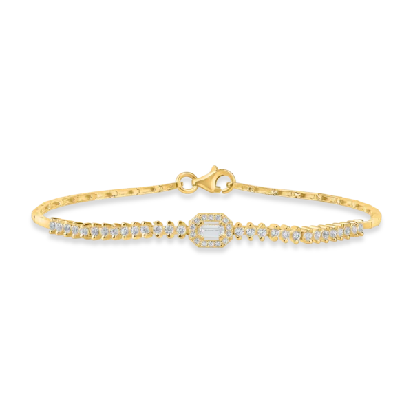 Bratara din aur galben cu zirconii