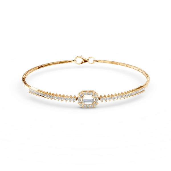 Bratara din aur galben cu zirconii