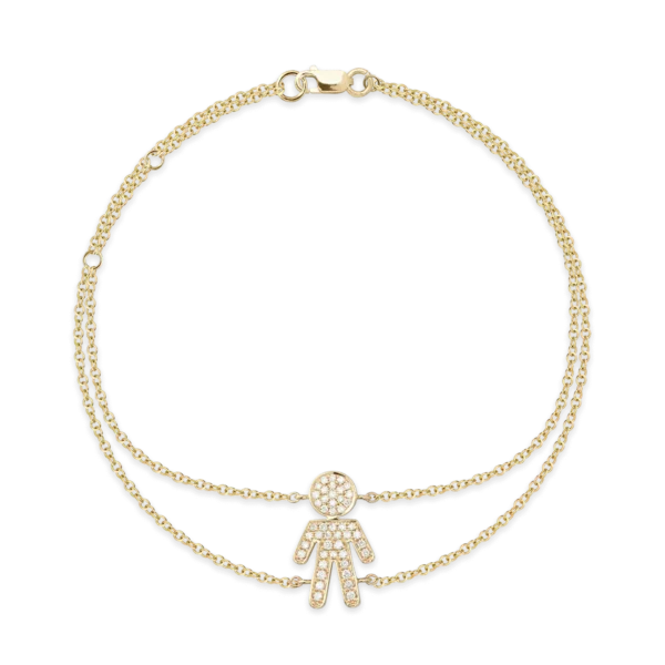 Bratara din aur galben cu diamante de 0.1ct