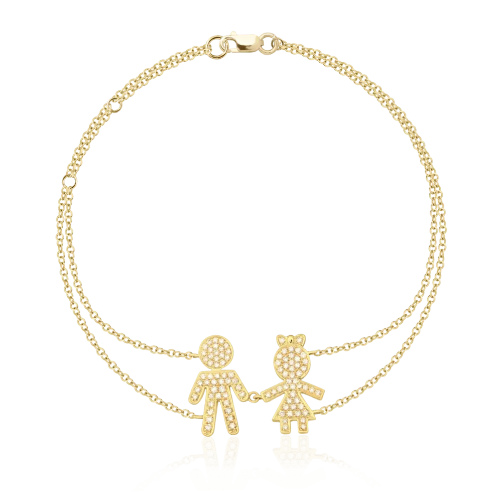 Bratara din aur galben cu diamante de 0.3ct