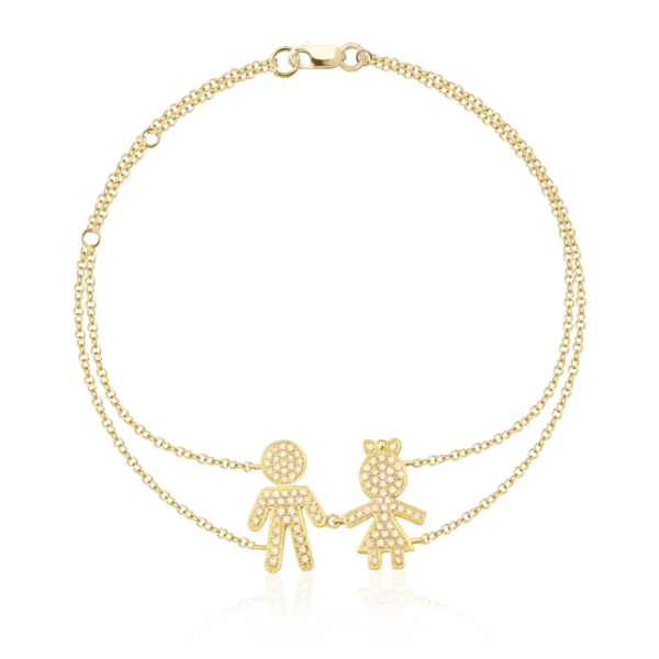 Bratara din aur galben cu diamante de 0.3ct