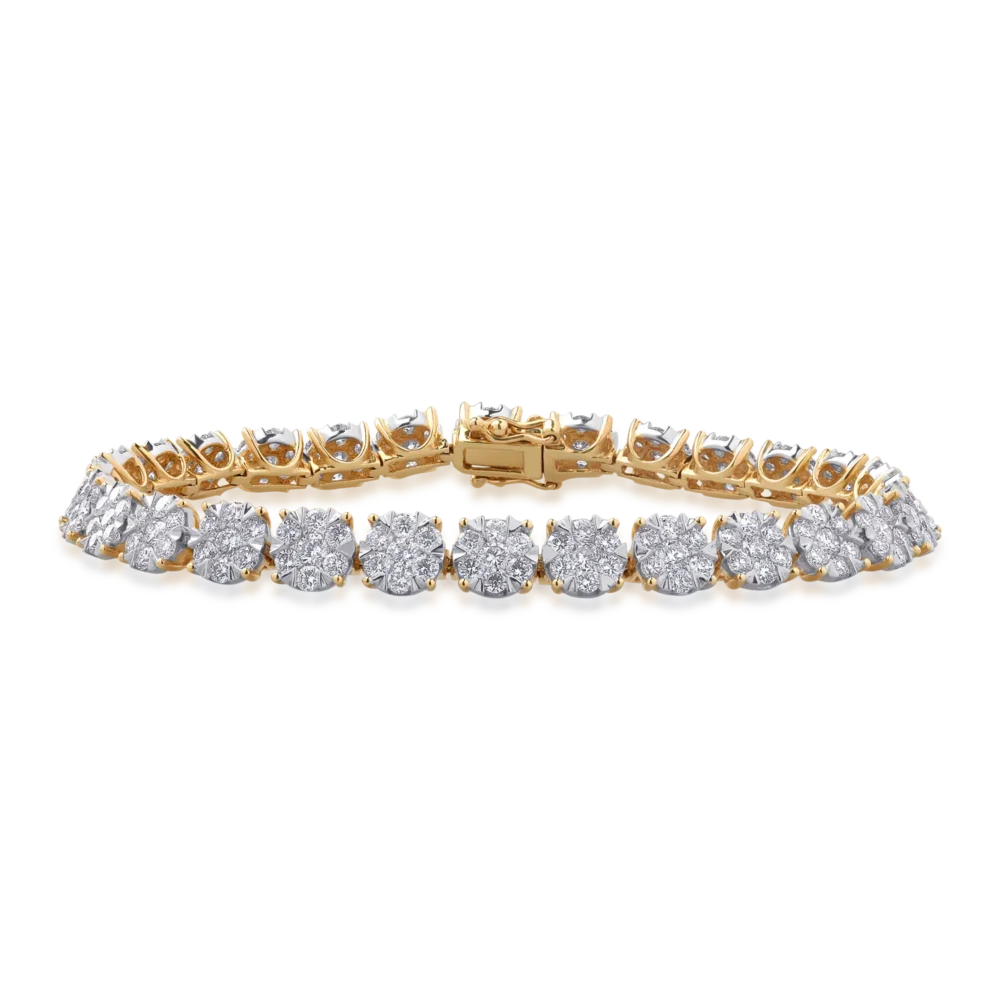 Bratara din aur galben cu diamante de 6ct