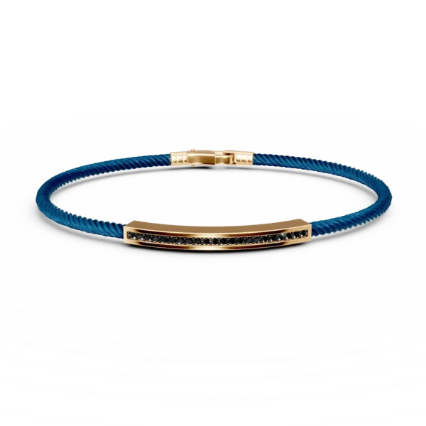 Bratara din aur galben si otel pentru barbati