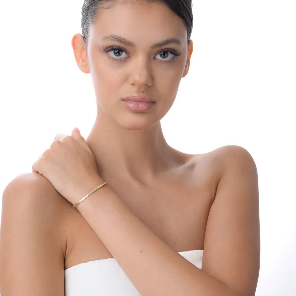 Bratara din aur galben - imagine 2