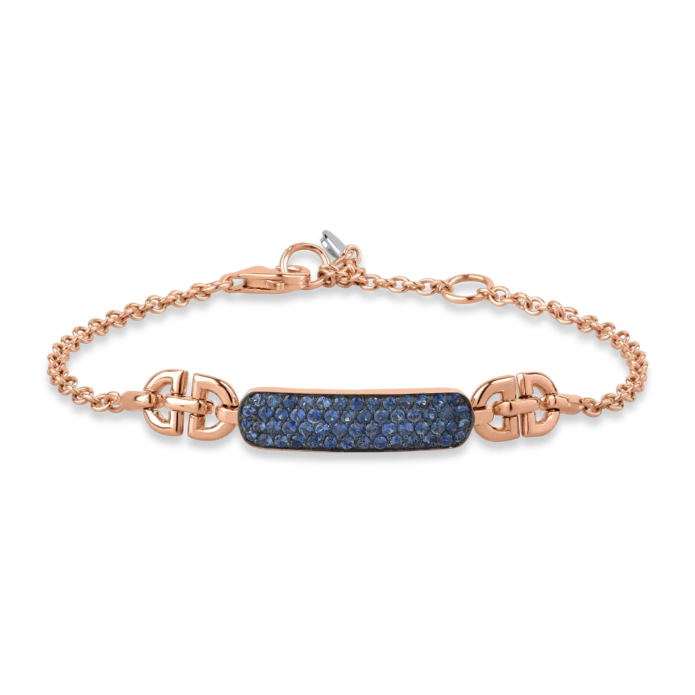 Bratara din aur roz cu safire de 1.03ct