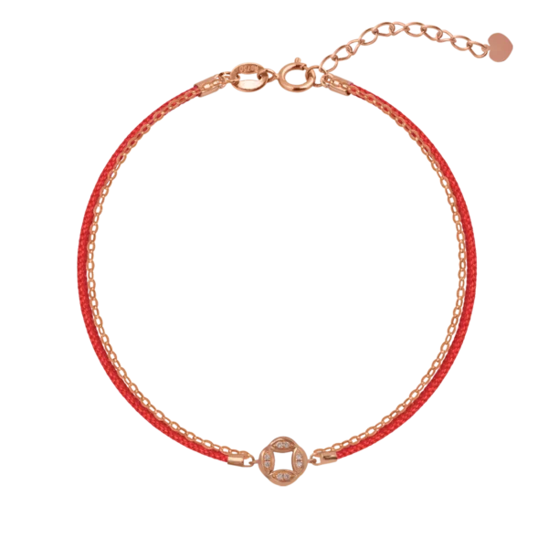 Bratara din aur roz cu diamante de 0.044ct