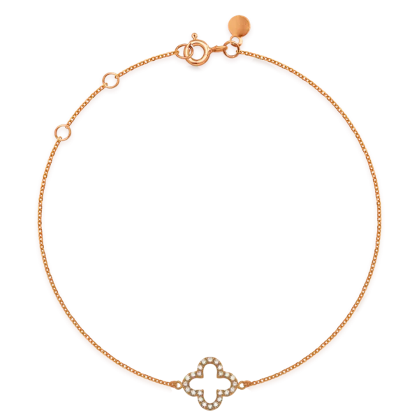 Bratara din aur roz cu diamante de 0.075ct