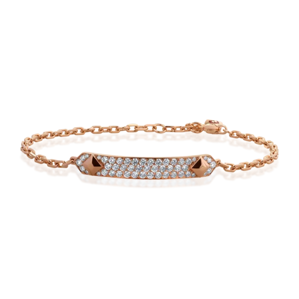 Bratara din aur roz cu diamante de 0.96ct
