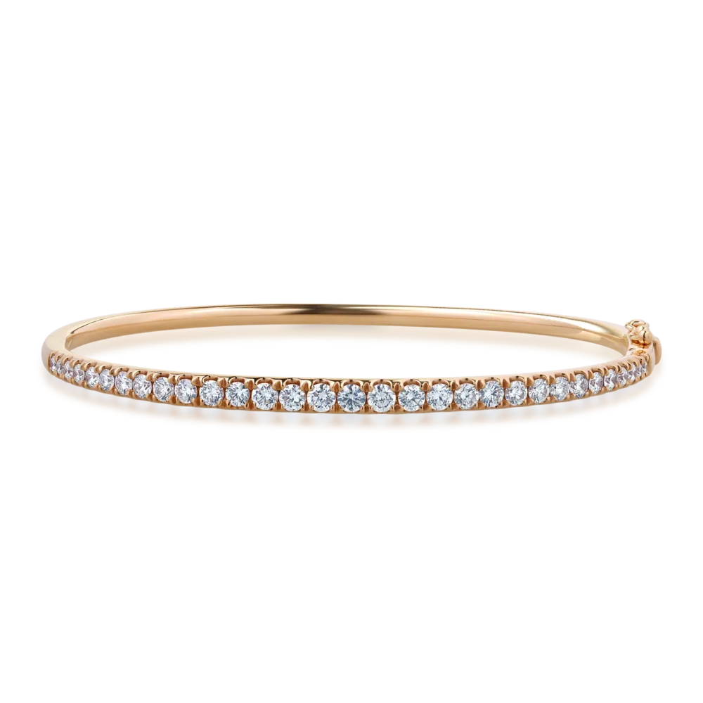 Bratara din aur roz cu diamante de 1.58ct