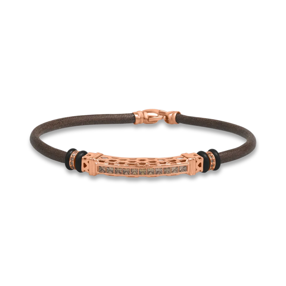 Bratara din aur roz pentru barbati