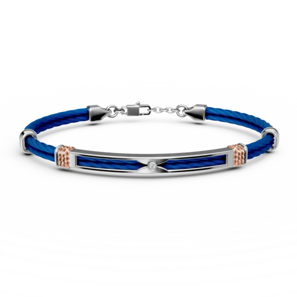 Bratara din otel cu diamant de 0.002ct pentru barbati