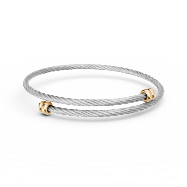 Bratara din otel si aur galben pentru barbati