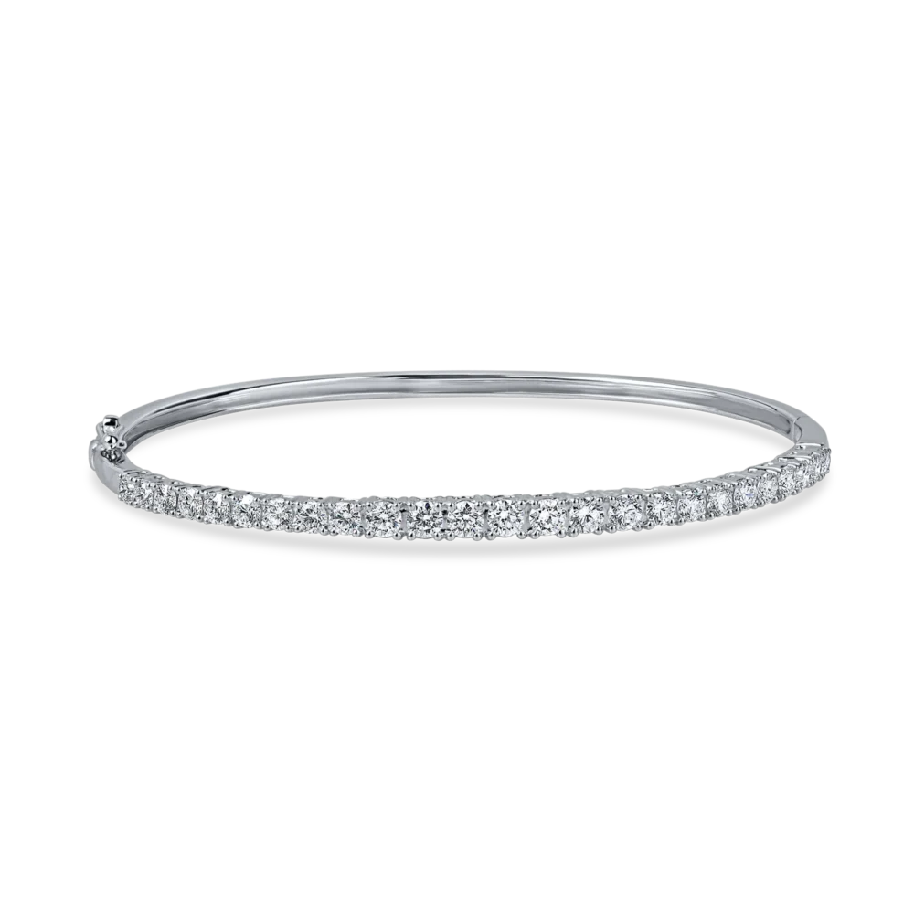 Bratara fixa din aur alb cu diamante de 1.5ct