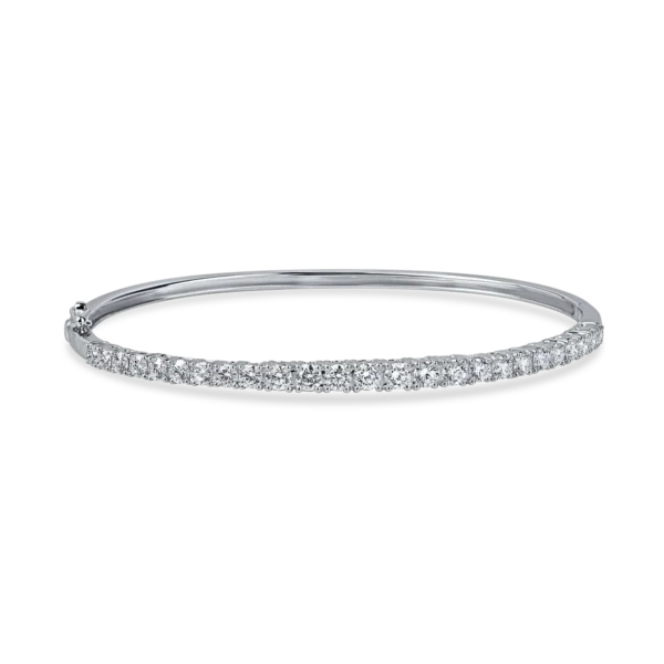 Bratara fixa din aur alb cu diamante de 1.5ct