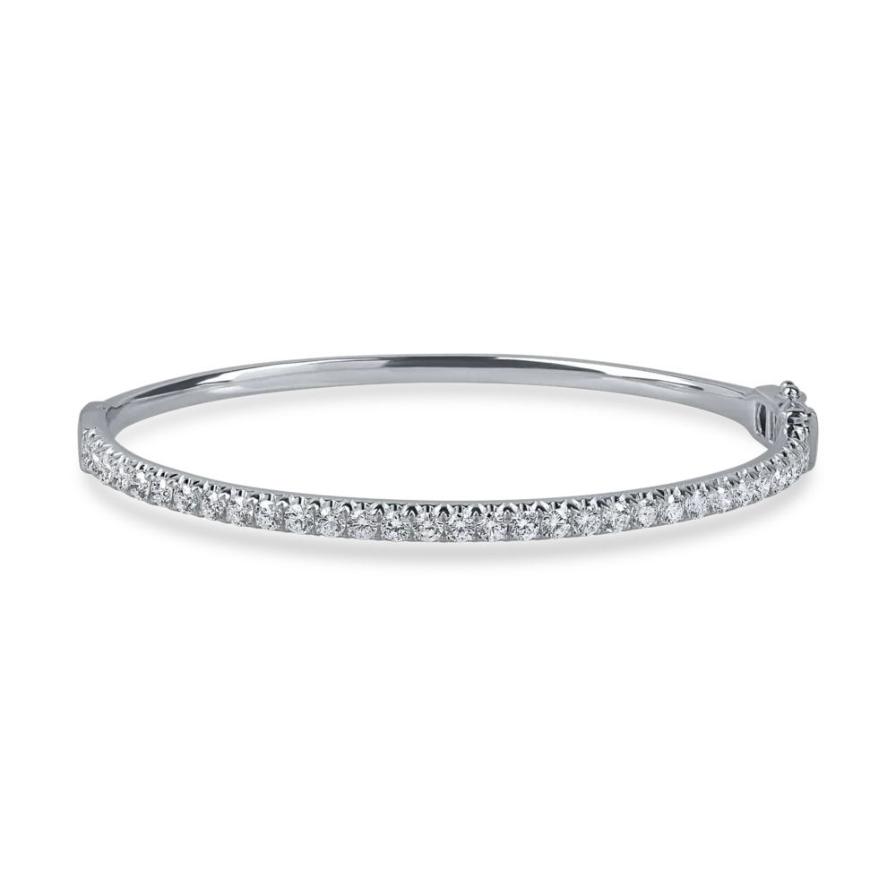 Bratara fixa din aur alb cu diamante de 1.5ct