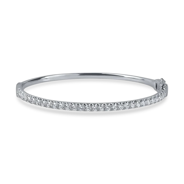 Bratara fixa din aur alb cu diamante de 1.5ct