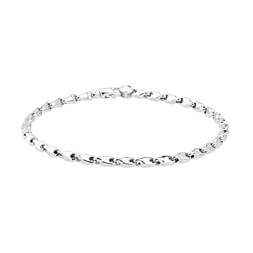 Bratara minimalista din aur alb