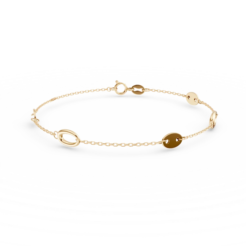 Bratara minimalista din aur galben