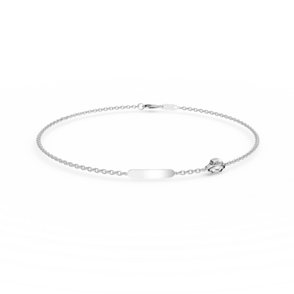 Bratara pentru copii cu masinuta din aur alb