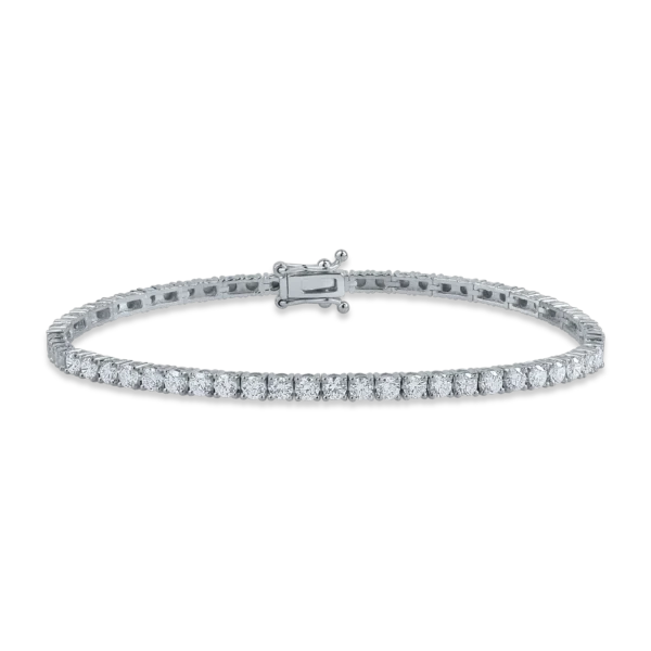 Bratara tennis din aur alb cu diamante de 1.79ct