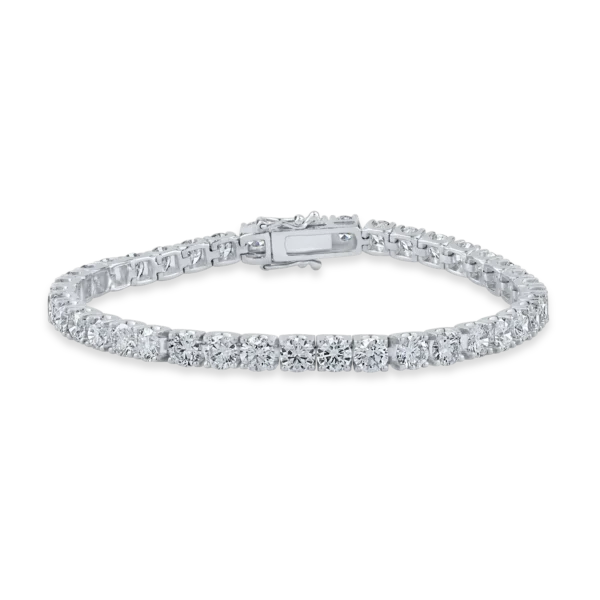 Bratara tennis din aur alb cu diamante de 10ct