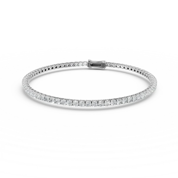 Bratara tennis din aur alb cu diamante de 2.5ct