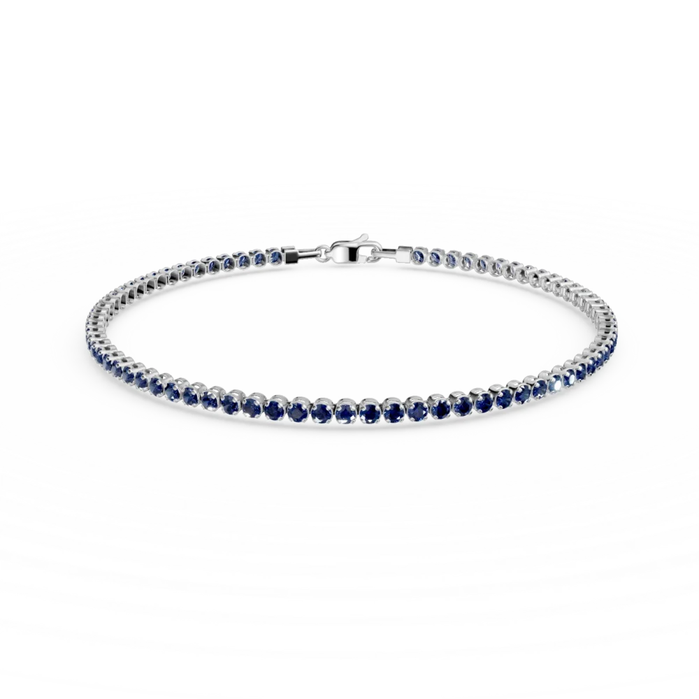 Bratara tennis din aur alb