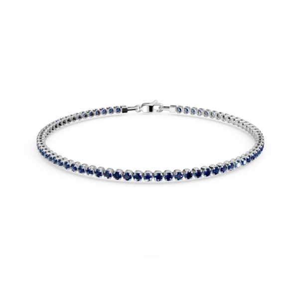 Bratara tennis din aur alb